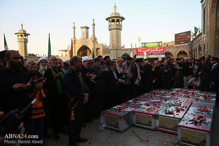 Informe fotográfico |  Ceremonia fúnebre de 8 mártires iraníes tras ataques del régimen sionista en Qom