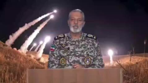 متن کامل پیام تصویری رئیس ستاد کل نیروهای مسلح ایران +فیلم