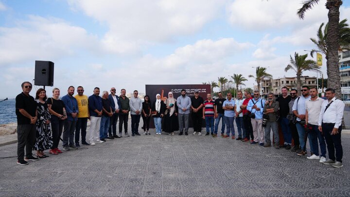 گزارش تصویری | تجمع اصحاب رسانه لبنان در محکومیت حمله اسرائیل به صدا و سیما