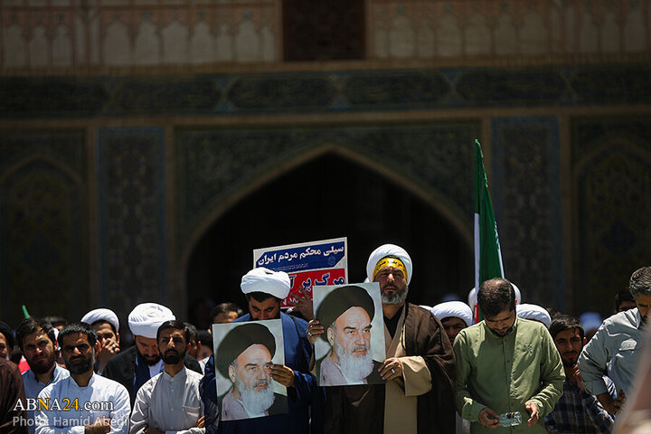 Photos: Qom seminarians gather to condemn Zionist regime's aggression against Iran