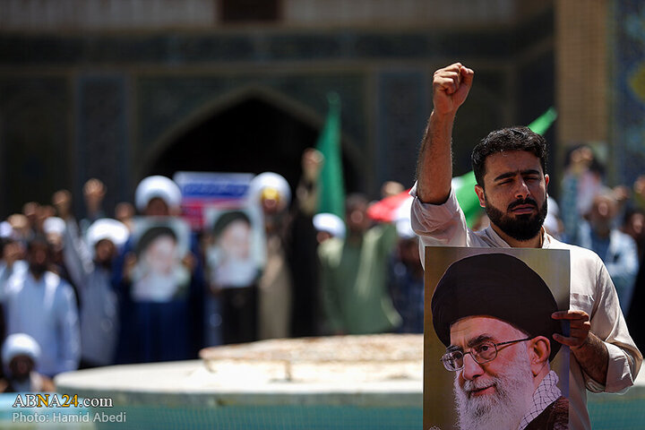 Photos: Qom seminarians gather to condemn Zionist regime's aggression against Iran