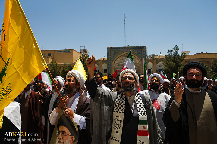 Photos: Qom seminarians gather to condemn Zionist regime's aggression against Iran