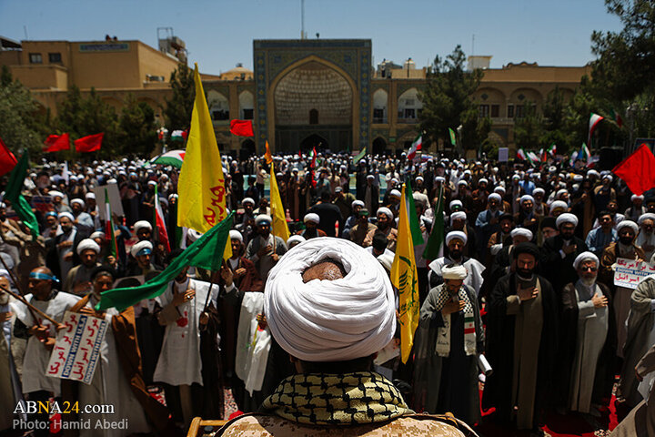 Photos: Qom seminarians gather to condemn Zionist regime's aggression against Iran