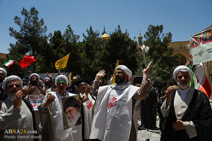 Photos: Qom seminarians gather to condemn Zionist regime's aggression against Iran