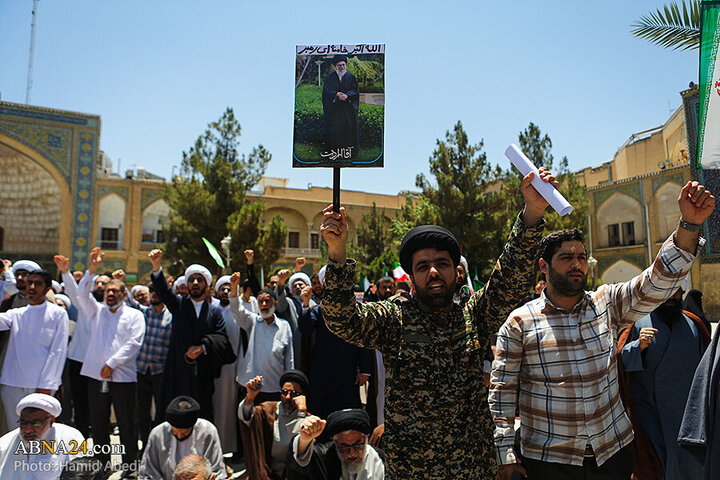 Photos: Qom seminarians gather to condemn Zionist regime's aggression against Iran