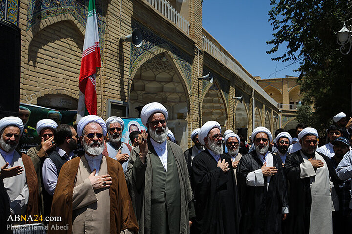 Photos: Qom seminarians gather to condemn Zionist regime's aggression against Iran
