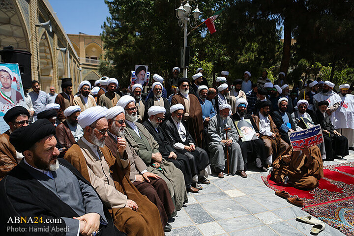 Photos: Qom seminarians gather to condemn Zionist regime's aggression against Iran