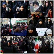 Uungaji mkono wa vijana wa Fatimiyya kwa majeshi ya ulinzi ya Taifa la Iran, katika haramu tukufu ya Mwanamke wa Heshima, Hazrat Fatima Maasumah (sa)