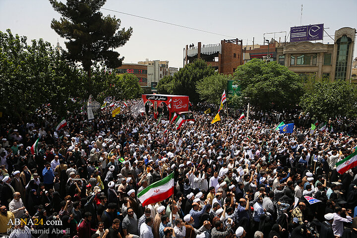 تشییع پیکر ۵ شهید حملات رژیم صهیونیستی در جمعه «خشم و نصر» در شهر قم