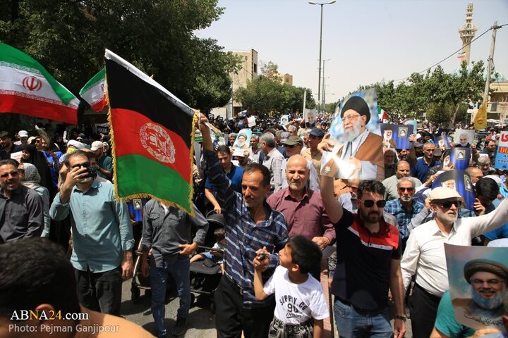 سنگ تمام مردم شهر اصفهان در تشییع پیکر شهدای تجاوز رژیم صهیونیستی