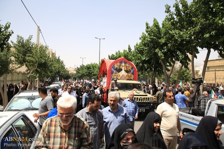 سنگ تمام مردم شهر اصفهان در تشییع پیکر شهدای تجاوز رژیم صهیونیستی