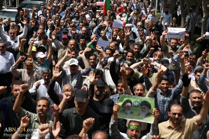 سنگ تمام مردم شهر اصفهان در تشییع پیکر شهدای تجاوز رژیم صهیونیستی