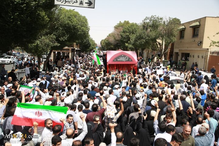 سنگ تمام مردم شهر اصفهان در تشییع پیکر شهدای تجاوز رژیم صهیونیستی