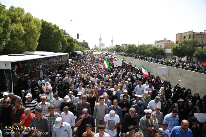 سنگ تمام مردم شهر اصفهان در تشییع پیکر شهدای تجاوز رژیم صهیونیستی