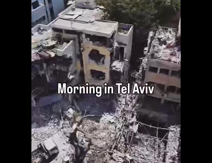 فيديو | جانب من قصف الحرس الثوري الاسلامي للأراضي المحتلة في فلسطين