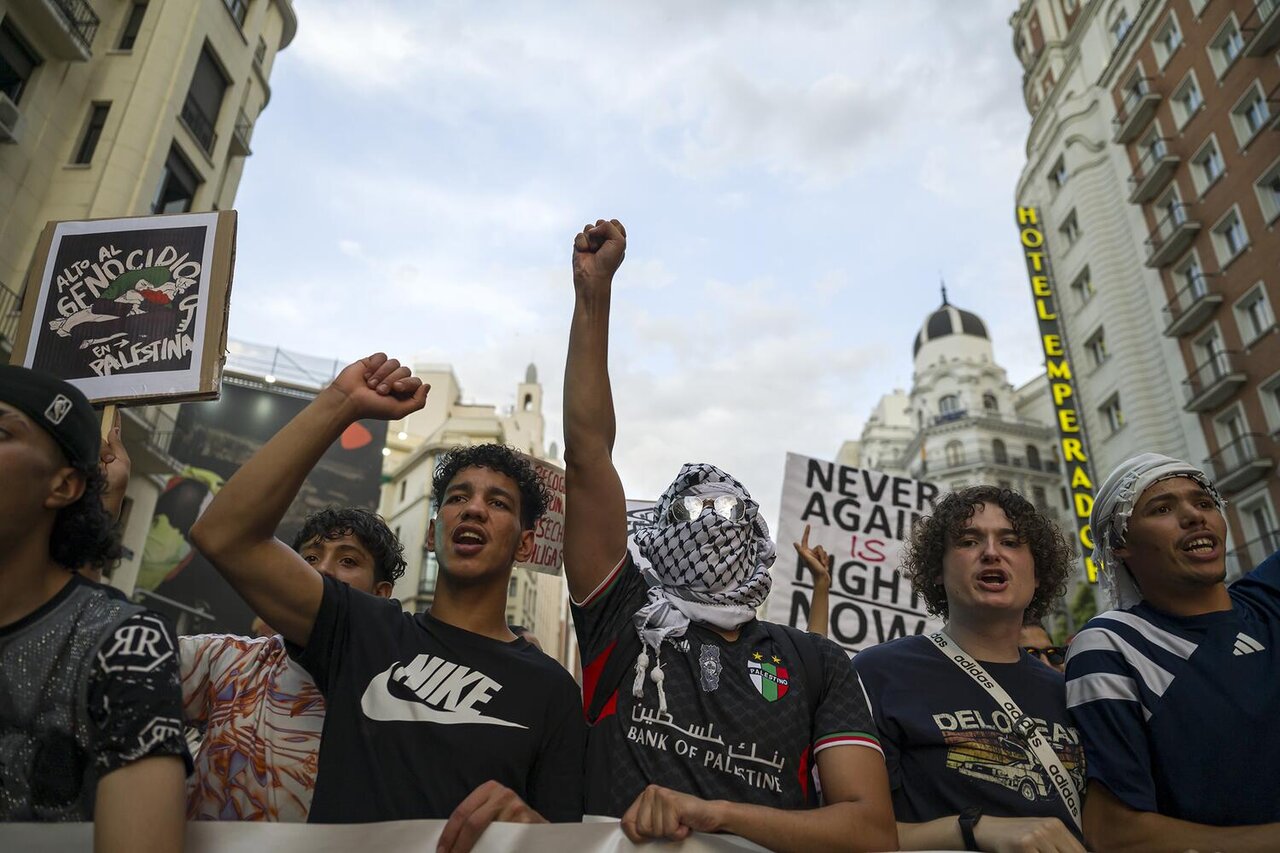 هزاران نفر در مادرید علیه نسلکشی رژیم صهیونی در غزه تظاهرات کردند