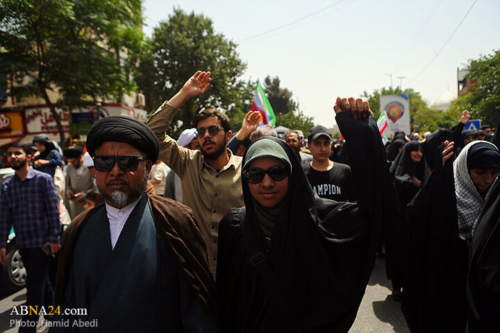 Photos: Funeral ceremony of 5 martyrs of Zionist regime's attacks on "Wrath and Victory" rally in Qom - 1