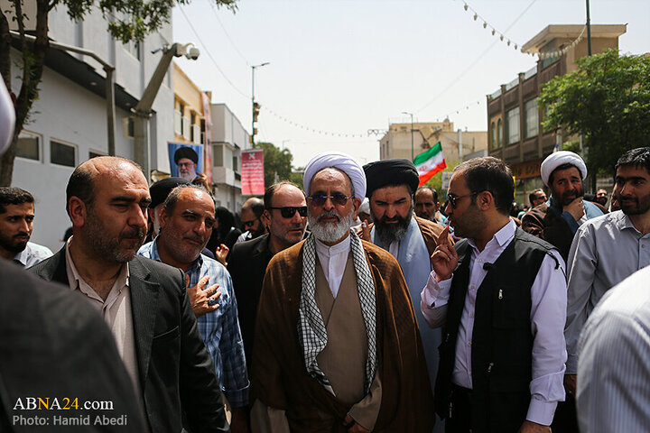 Photos: Funeral ceremony of 5 martyrs of Zionist regime's attacks on "Wrath and Victory" rally in Qom - 1