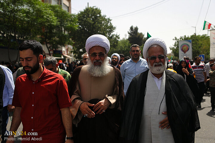 Photos: Funeral ceremony of 5 martyrs of Zionist regime's attacks on "Wrath and Victory" rally in Qom - 1