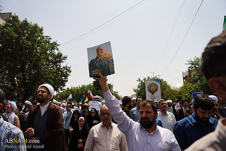 Photos: Funeral ceremony of 5 martyrs of Zionist regime's attacks on "Wrath and Victory" rally in Qom - 1