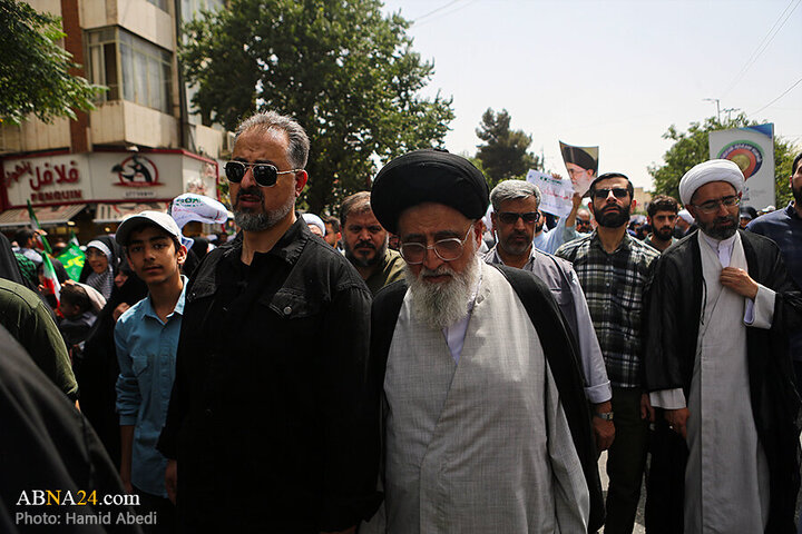 Photos: Funeral ceremony of 5 martyrs of Zionist regime's attacks on "Wrath and Victory" rally in Qom - 1