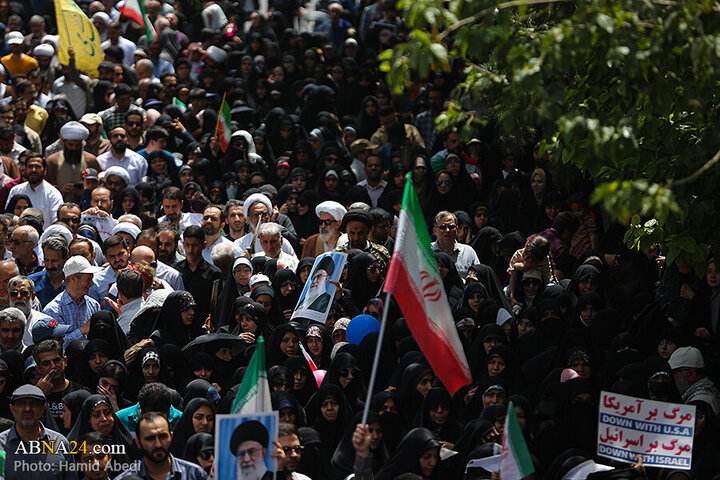 Photos: Funeral ceremony of 5 martyrs of Zionist regime's attacks on "Wrath and Victory" rally in Qom - 1