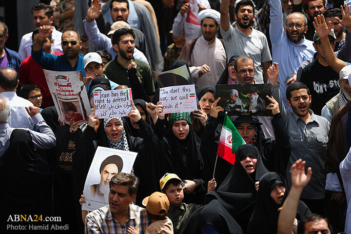Photos: Funeral ceremony of 5 martyrs of Zionist regime's attacks on "Wrath and Victory" rally in Qom - 1