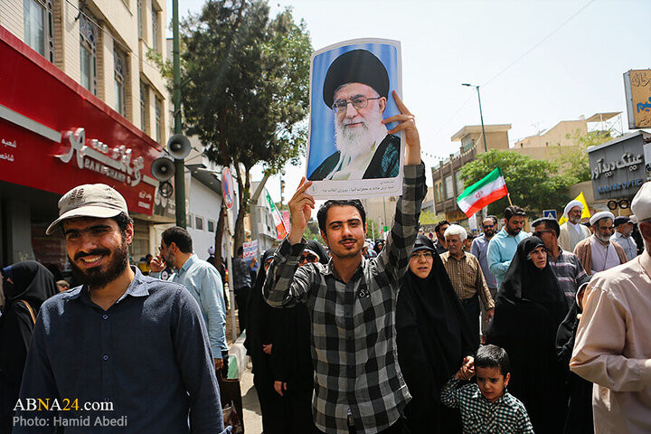 Photos: Funeral ceremony of 5 martyrs of Zionist regime's attacks on "Wrath and Victory" rally in Qom - 1