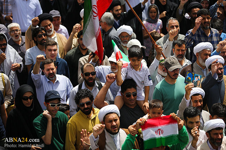 Photos: Funeral ceremony of 5 martyrs of Zionist regime's attacks on "Wrath and Victory" rally in Qom - 1