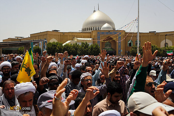 Photos: Funeral ceremony of 5 martyrs of Zionist regime's attacks on "Wrath and Victory" rally in Qom - 1