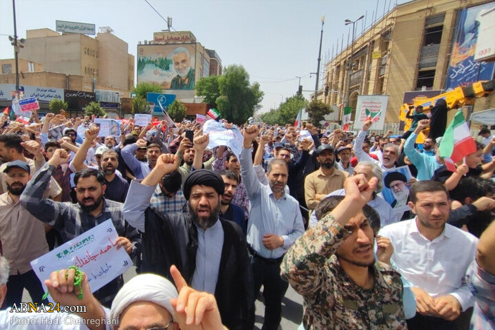 Photos: Qom people hold “Wrath and Victory” rally to condemn Israeli aggression