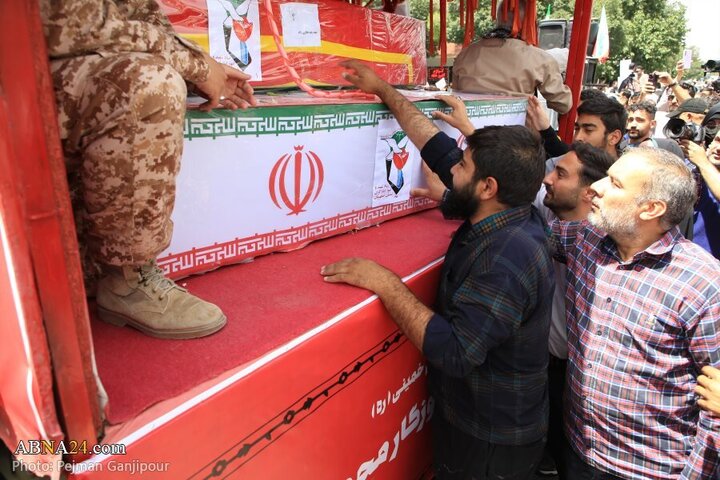 Photos: Funeral ceremony of martyrs of Zionist regime's aggression held in Isfahan