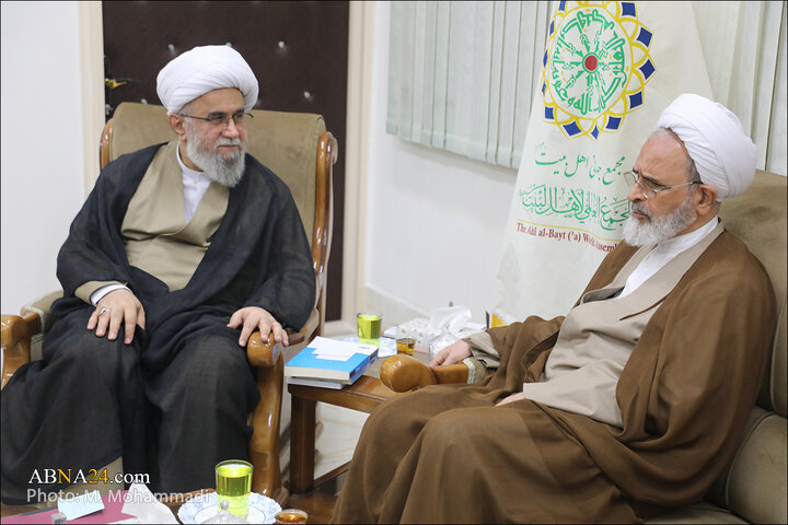 گزارش تصویری | دیدار آیت‌الله اعرافی با دبیرکل مجمع جهانی اهل‌بیت(ع)