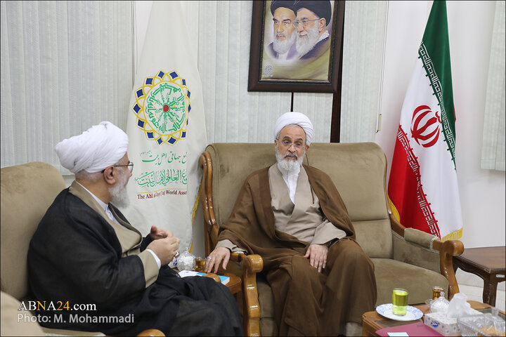 گزارش تصویری | دیدار آیت‌الله اعرافی با دبیرکل مجمع جهانی اهل‌بیت(ع)