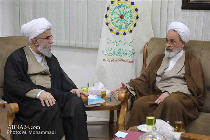 گزارش تصویری | دیدار آیت‌الله اعرافی با دبیرکل مجمع جهانی اهل‌بیت(ع)