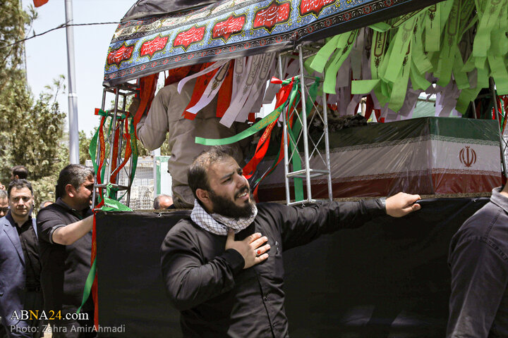 تشییع پیکر ۲ بانوی شهید حملات رژیم صهیونیستی در بهشت زهرای تهران