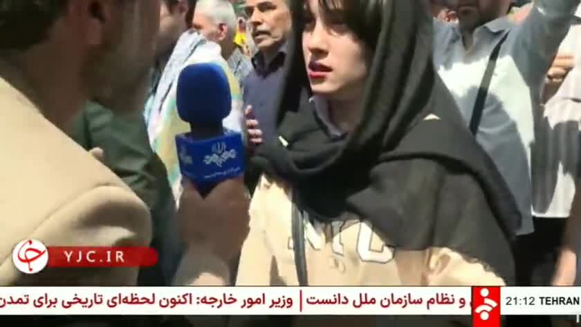 ویدیو | حضور طیف‌های مختلف مردم با پوشش‌های مختلف در حمایت از ایران