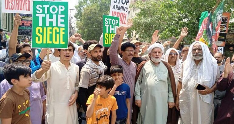 Protest held in Lahore against Israel’s brutal attack on Iran