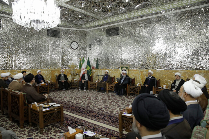 Photos: Group of clerics meet with custodian of Astan Quds Razavi