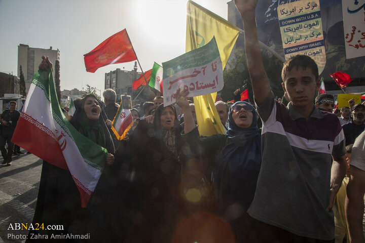 تجمع مردمی در تهران در محکومیت تجاوز آمریکا