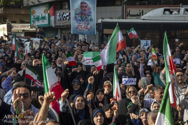 تجمع مردمی در تهران در محکومیت تجاوز آمریکا