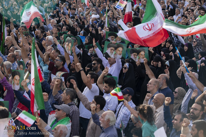 تجمع مردمی در تهران در محکومیت تجاوز آمریکا