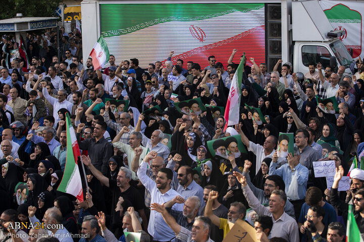 تجمع مردمی در تهران در محکومیت تجاوز آمریکا