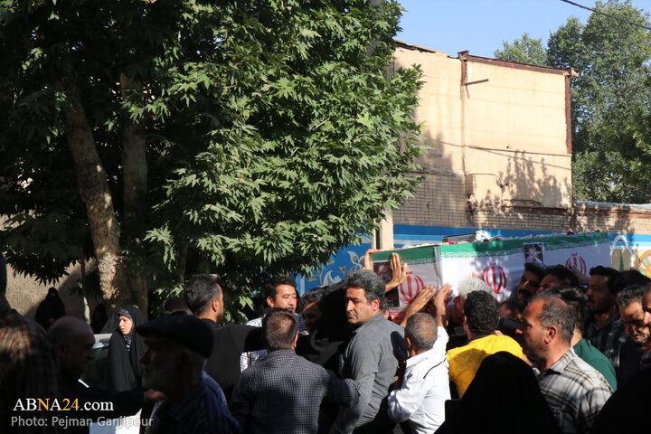 مراسم تشییع و تدفین شهید حسین نوریان در شهر کوشک اصفهان