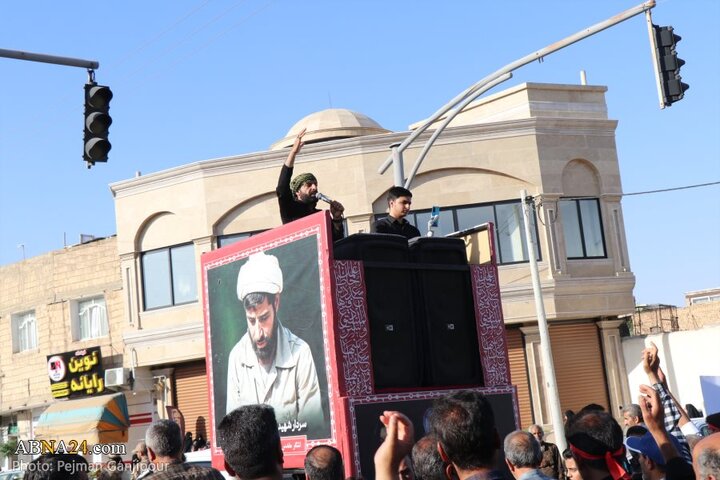 مراسم تشییع و تدفین شهید حسین نوریان در شهر کوشک اصفهان