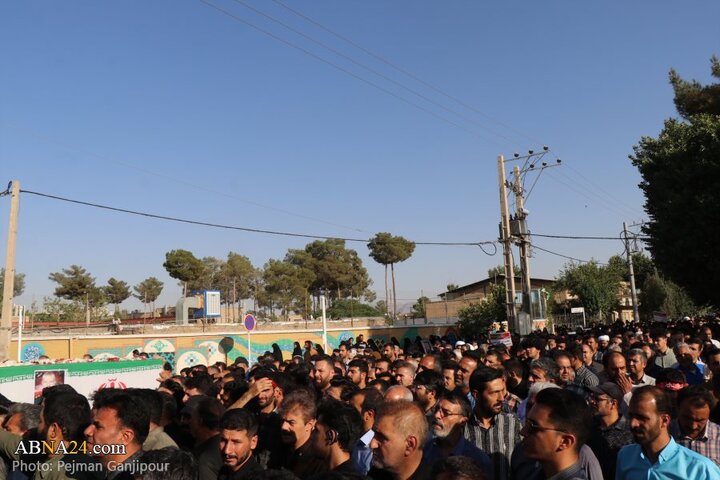 مراسم تشییع و تدفین شهید حسین نوریان در شهر کوشک اصفهان