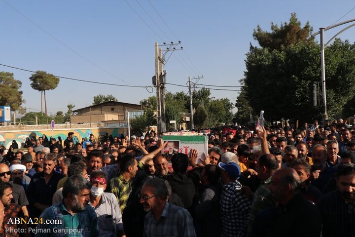 مراسم تشییع و تدفین شهید حسین نوریان در شهر کوشک اصفهان