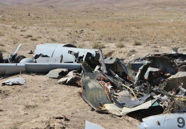 مشاهد تظهر تدمير طائرة هيرمس الإسرائيلية في محافظة المركزي