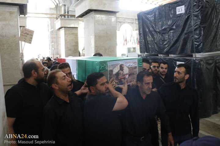 تشییع پیکر شهید حامد خیراللهی شهید مبارزه با اسرائیل در شهر تبریز