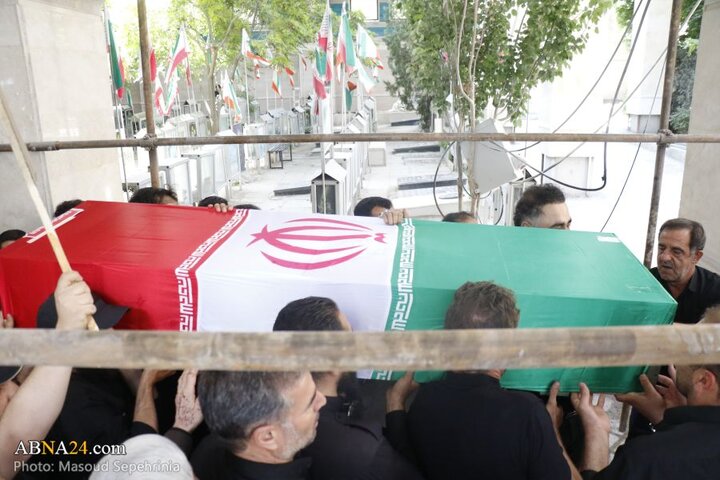تشییع پیکر شهید حامد خیراللهی شهید مبارزه با اسرائیل در شهر تبریز